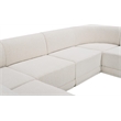 Meridian Furniture Ollie Cream Boucle Fabric Modular Sectional