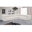 Meridian Furniture Ollie Cream Boucle Fabric Modular Sectional