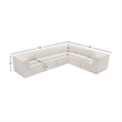 Meridian Furniture Ollie Cream Boucle Fabric Modular Sectional
