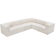 Meridian Furniture Ollie Cream Boucle Fabric Modular Sectional