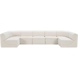 Meridian Furniture Ollie Cream Boucle Fabric Modular Sectional