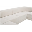 Meridian Furniture Ollie Cream Boucle Fabric Modular Sectional