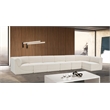 Meridian Furniture Ollie Cream Boucle Fabric Modular Sectional