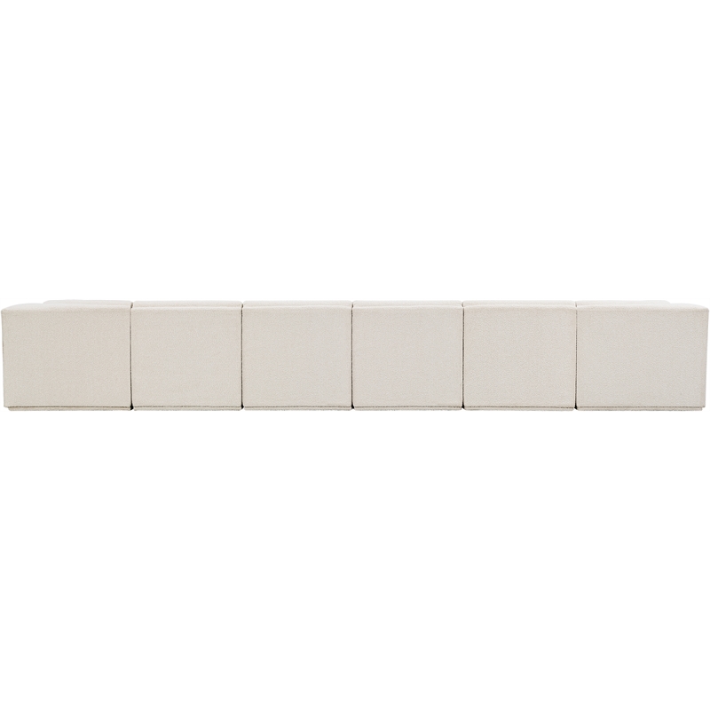 Meridian Furniture Ollie Cream Boucle Fabric Modular Sectional