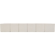 Meridian Furniture Ollie Cream Boucle Fabric Modular Sectional