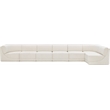 Meridian Furniture Ollie Cream Boucle Fabric Modular Sectional