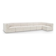 Meridian Furniture Ollie Cream Boucle Fabric Modular Sectional