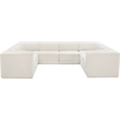 Meridian Furniture Ollie Cream Boucle Fabric Modular Sectional