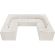 Meridian Furniture Ollie Cream Boucle Fabric Modular Sectional