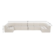 Meridian Furniture Ollie Cream Boucle Fabric Modular Sectional