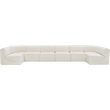 Meridian Furniture Ollie Cream Boucle Fabric Modular Sectional