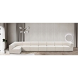 Meridian Furniture Ollie Cream Boucle Fabric Modular Sectional