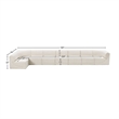 Meridian Furniture Ollie Cream Boucle Fabric Modular Sectional