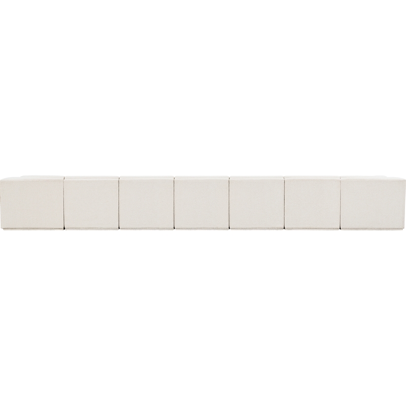 Meridian Furniture Ollie Cream Boucle Fabric Modular Sectional