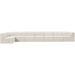 Meridian Furniture Ollie Cream Boucle Fabric Modular Sectional