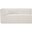 Meridian Furniture Ollie Cream Boucle Fabric Modular Sectional