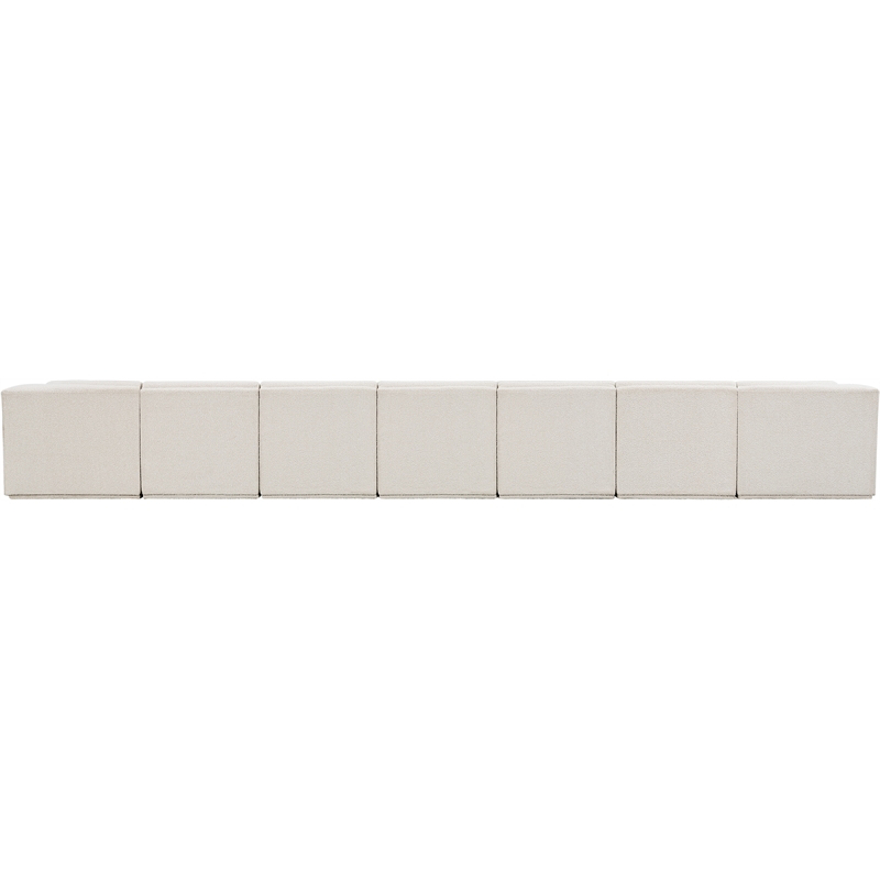 Meridian Furniture Ollie Cream Boucle Fabric Modular Sectional