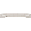 Meridian Furniture Ollie Cream Boucle Fabric Modular Sectional