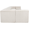 Meridian Furniture Ollie Cream Boucle Fabric Modular Sectional