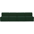 Meridian Furniture Ollie Green Boucle Fabric Modular Sofa