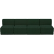 Meridian Furniture Ollie Green Boucle Fabric Modular Sofa