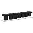 Meridian Furniture Pavilion Black Boucle Fabric Bench