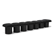 Meridian Furniture Pavilion Black Boucle Fabric Bench