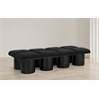 Meridian Furniture Pavilion Black Boucle Fabric Bench