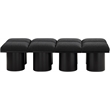 Meridian Furniture Pavilion Black Boucle Fabric Bench