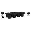 Meridian Furniture Pavilion Black Boucle Fabric Bench