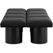 Meridian Furniture Pavilion Black Boucle Fabric Bench