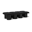 Meridian Furniture Pavilion Black Boucle Fabric Bench