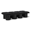 Meridian Furniture Pavilion Black Boucle Fabric Bench