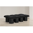 Meridian Furniture Pavilion Black Boucle Fabric Bench