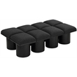 Meridian Furniture Pavilion Black Boucle Fabric Bench