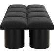 Meridian Furniture Pavilion Black Boucle Fabric Bench