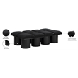 Meridian Furniture Pavilion Black Boucle Fabric Bench