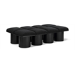 Meridian Furniture Pavilion Black Boucle Fabric Bench