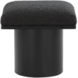 Meridian Furniture Pavilion Black Boucle Fabric Bench/Stool