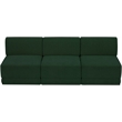 Meridian Furniture Ollie Green Boucle Fabric Modular Sofa