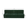 Meridian Furniture Ollie Green Boucle Fabric Modular Sofa