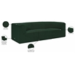 Meridian Furniture Ollie Green Boucle Fabric Modular Sofa