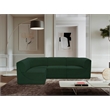Meridian Furniture Ollie Green Boucle Fabric Modular Sectional
