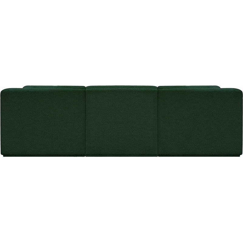 Meridian Furniture Ollie Green Boucle Fabric Modular Sectional