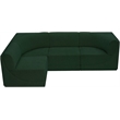 Meridian Furniture Ollie Green Boucle Fabric Modular Sectional