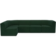 Meridian Furniture Ollie Green Boucle Fabric Modular Sectional