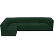 Meridian Furniture Ollie Green Boucle Fabric Modular Sectional