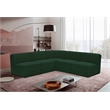 Meridian Furniture Ollie Green Boucle Fabric Modular Sectional