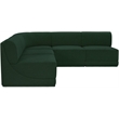 Meridian Furniture Ollie Green Boucle Fabric Modular Sectional