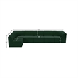 Meridian Furniture Ollie Green Boucle Fabric Modular Sectional